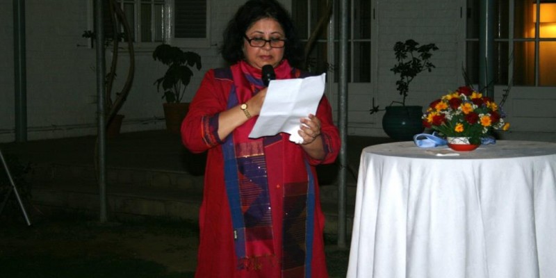 Dr Kiran speaking about the Friends of Asha