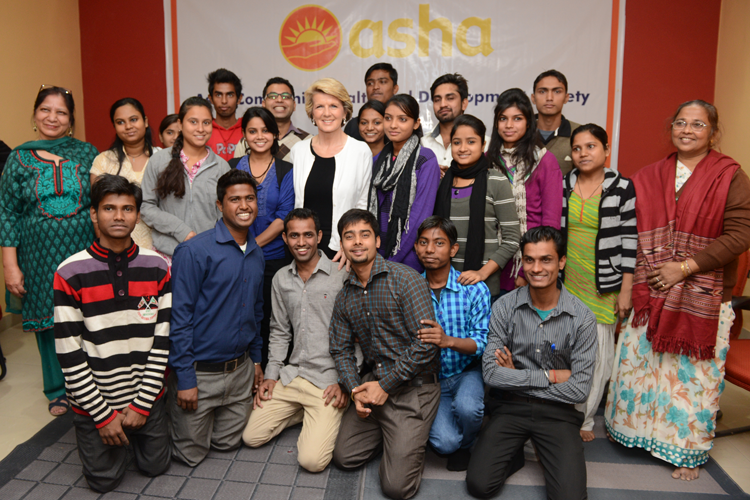 Asha welcomes Australian Minister for Foreign Affairs, Ms. Julie Bishop MP