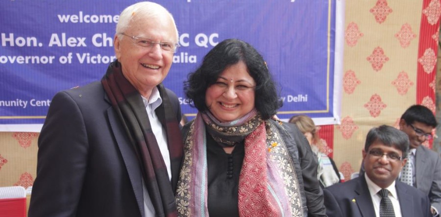 Hon Alex Chernov AC QC, Governor of Victoria, Australia visits Asha