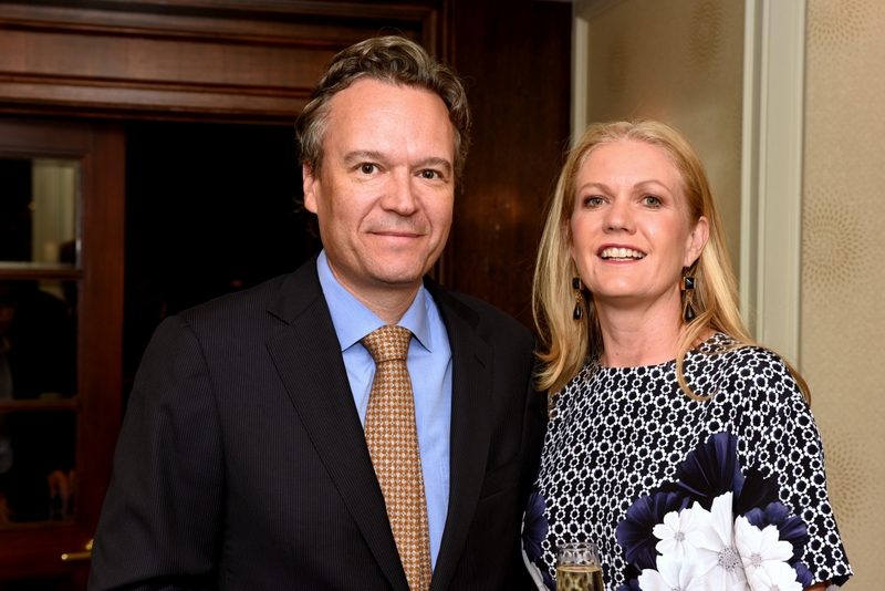 Australian Friends of Asha board member Caroline Chernov and her husband Nick Cox at the Divali celebrations
