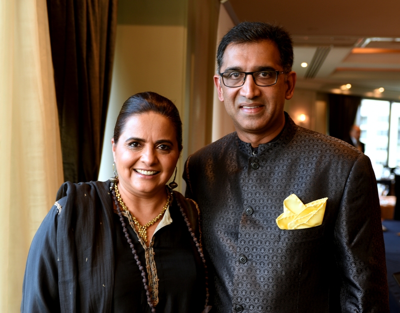 Australian Friends of Asha board member Harish Rao and his wife Monica Pahuja at the Diwali celebrations
