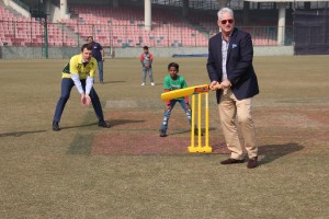 It was very kind of Deputy High Commissioner of Australia to India Mr Chris Elstoft and former Australian Cricketer Dean Jones to engage in a brief cricket session with our kids.