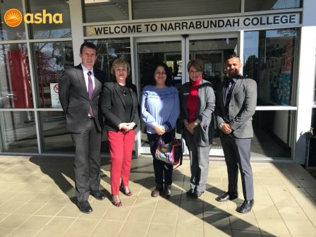 Dr Kiran addressed high school students at Narrabundah College, Canberra
