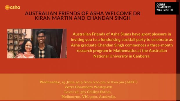 Australian Friends of Asha welcomes Dr Kiran Martin and Chandan Singh