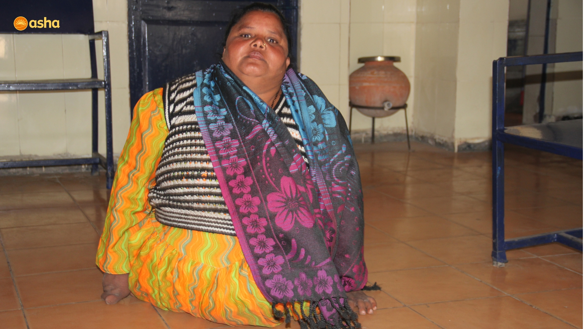 Guddi visiting Asha center at Mayapuri slum community