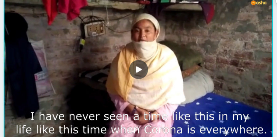 Asha continues to distribute cash and food to needy families