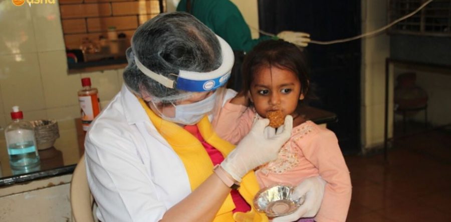 Asha COVID-19 Emergency Response: Asha High Energy Laddoo distrbuted to young children in all Asha communities