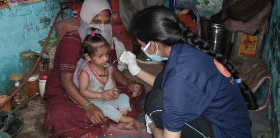 Asha’s supplementary feeding program provides children with a nutritious diet