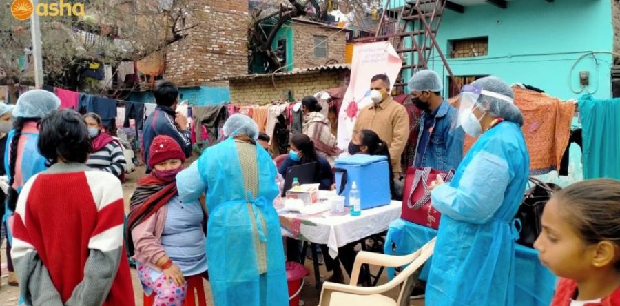 Vaccination campaign in the Asha slum communities