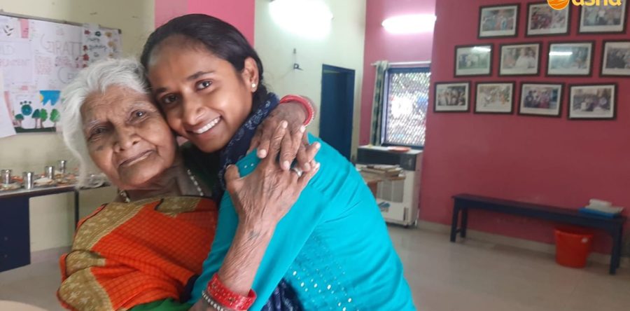 The Elderly in Asha Slums enjoy the tender hugs