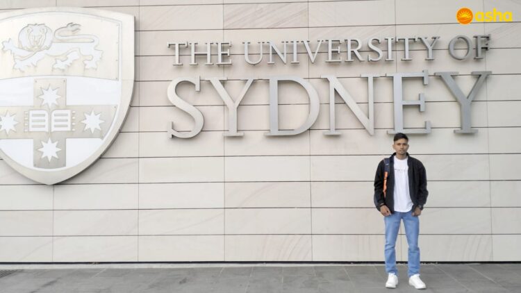 Dr Kiran Martin and Asha send Slum boy Sunny to University of Sydney